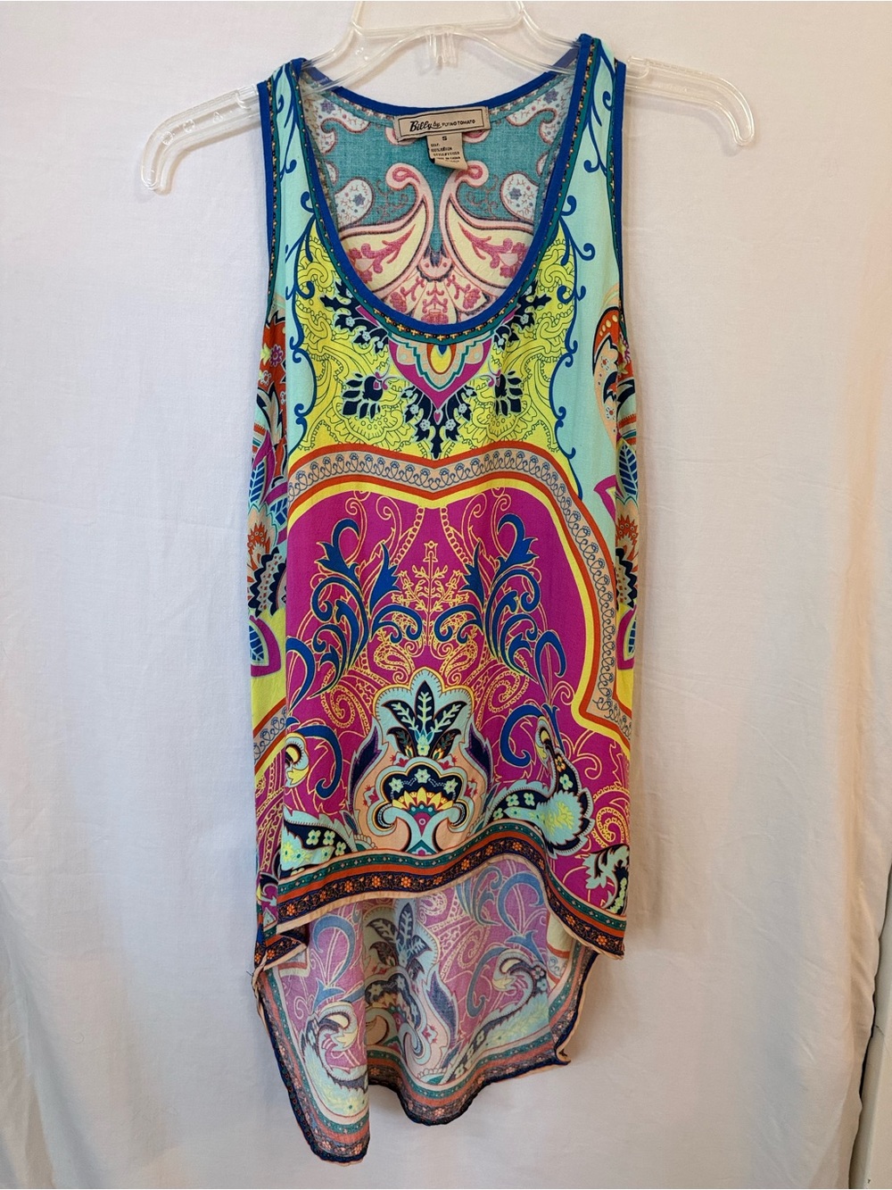 Vibrant Boho Paisley High Low Tunic Billy by Flying Tomato